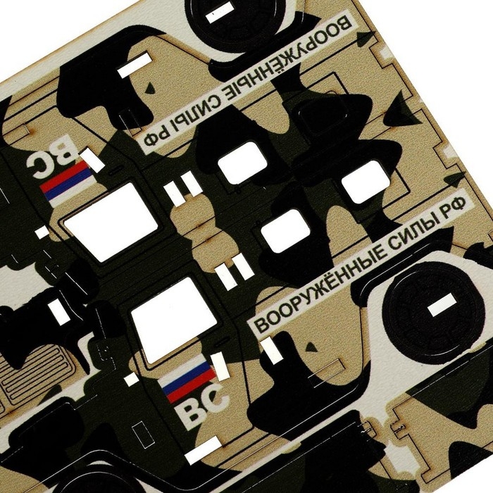 Конструктор деревянный &laquo;Бронемашина. Тигр&raquo;, 48 деталей