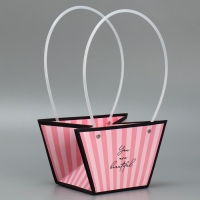 Пакет для цветов &laquo;Нежность&raquo;, 20 х 12 х 20 см