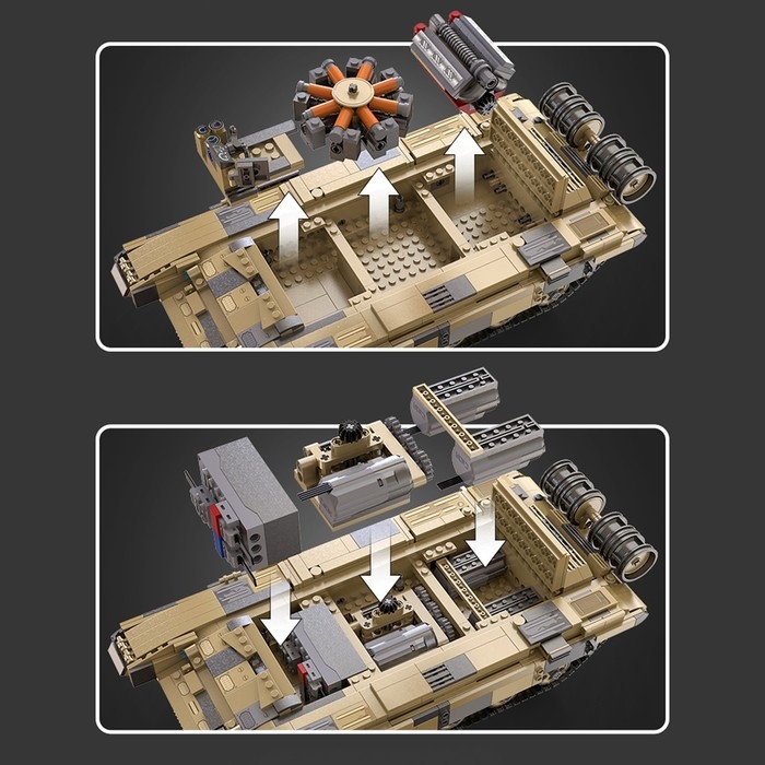 Конструктор Техно &laquo;Танк&raquo;, 1722 детали