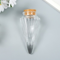 Декор для творчества стекло "Бутылочка с пробкой - конус" 100 мл 11х5,4х5,4 см