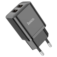 Сетевое зарядное устройство Hoco N25, 2 USB, 2.1 А, чёрное Сетевое зарядное устройство Hoco N25, 2 USB, 2.1 А, чёрное