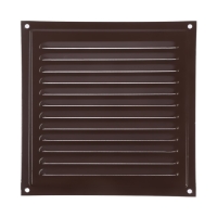 Решетка вентиляционная ZEIN Люкс РМ1919КР, 190 х 190 мм, с сеткой, металлическая, коричневая Решетка вентиляционная ZEIN Люкс РМ1919КР, 190 х 190 мм, с сеткой, металлическая, коричневая