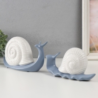Сувенир керамика "Улитки" набор 2 шт 19х7х11, 23х7х13,5 см Сувенир керамика "Улитки" набор 2 шт 19х7х11, 23х7х13,5 см