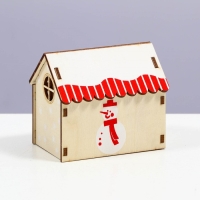 Домик для грызунов, 9 х 6.5 х 8 см, фанера Домик для грызунов, 9 х 6.5 х 8 см, фанера