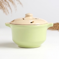 Бульонница с крышкой "Псковская" 0,5л / 11,5х13см, аромат лета Бульонница с крышкой "Псковская" 0,5л / 11,5х13см, аромат лета