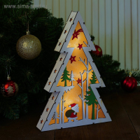 Декор с подсветкой &laquo;Большая ёлка&raquo;, батарейки AAх2 (нет в комплекте), свечение желтое