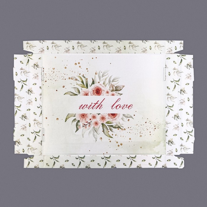 Складная коробка "Розы алые", 31,2 х 25,6 х 16,1 см