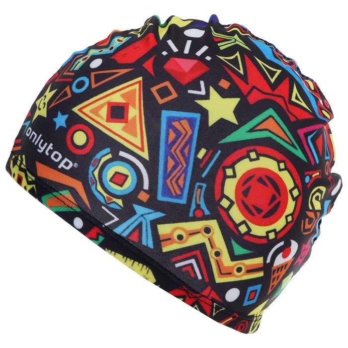 Шапочка для плавания детская ONLYTOP Fusion, тканевая, обхват 46-50 см Шапочка для плавания детская ONLYTOP Fusion, тканевая, обхват 46-50 см