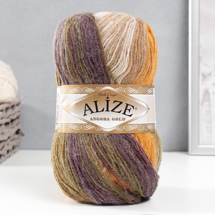 Пряжа "Angora Gold Batik" 20% шерсть, 80% акрил 550м/100гр (5850)