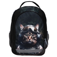 Рюкзак школьный, 37 х 27 х 16 см, эргономичная спинка, Calligrata Б "Кот милитари" Рюкзак школьный, 37 х 27 х 16 см, эргономичная спинка, Calligrata Б "Кот милитари"