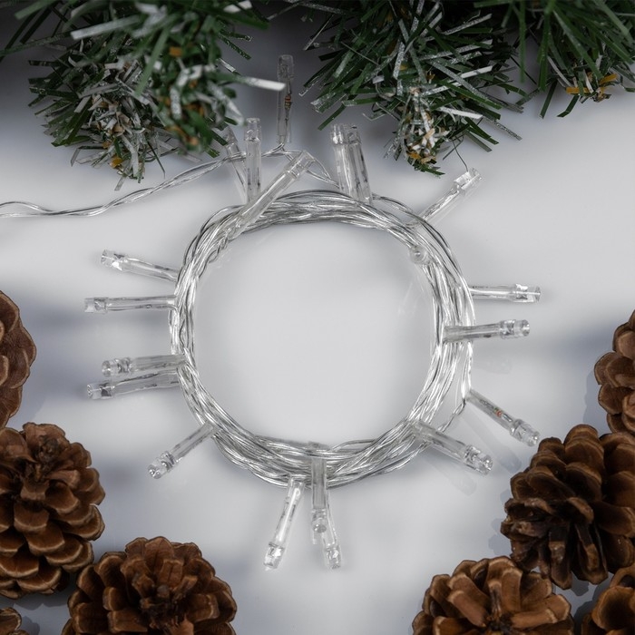 Гирлянда «Нить» 2.5 м, IP20, прозрачная нить, 25 LED, свечение мульти, фиксинг, 220 В Гирлянда «Нить» 2.5 м, IP20, прозрачная нить, 25 LED, свечение мульти, фиксинг, 220 В
