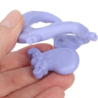 Прорезыватель силиконовый &laquo;Коровка&raquo;, цвет фиолетовый, ТЭП, КНОПА