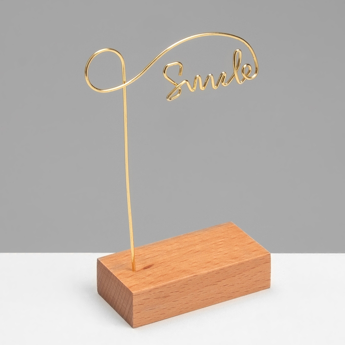 Подставка под серьги &laquo;Улыбка&raquo;, 6&times;2&times;10,5 см, цвет золотой