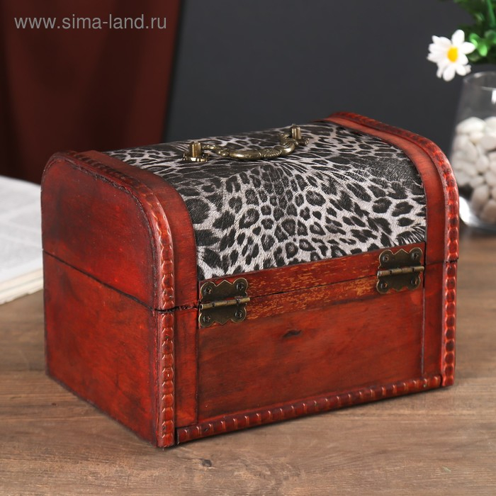 Шкатулка сундучок Шкатулка сундучок "Шкура леопарда" набор 3 шт 15х19,5х15 см, 8,5х14х9 см, 6х10х7 см