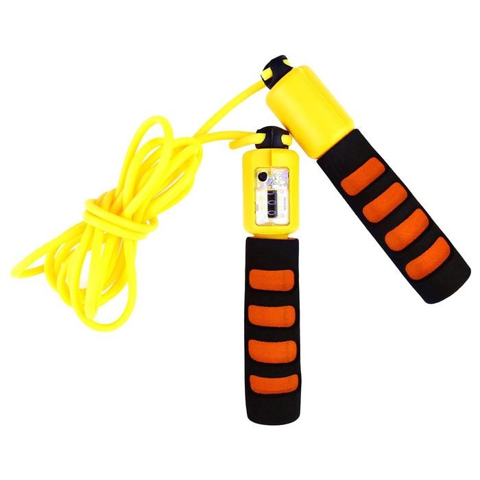 Скакалка ONLYTOP, со счётчиком, 2,8 м, цвета МИКС Скакалка ONLYTOP, со счётчиком, 2,8 м, цвета МИКС