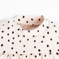 Комплект: платье и леггинсы Крошка Я &laquo;Киса&raquo;, рост 80-86 см, цвет бежевый/лиловый