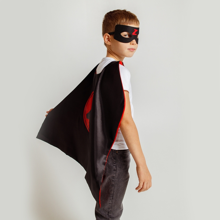 Карнавальный набор &laquo;Загадочный мститель&raquo;: плащ и маска