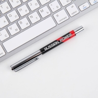 Ручка металл с колпачком &laquo;Russian Power&raquo;, фурнитура серебро, 1.0 мм