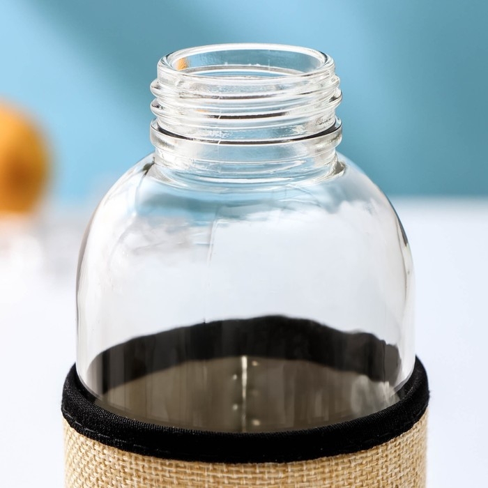 Бутылка для воды стеклянная в чехле &laquo;Вояж&raquo;, 750 мл, h=25 см, цвет МИКС