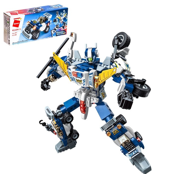 Конструктор Робот &laquo;Полицейский транспорт&raquo;, 6 видов, МИКС