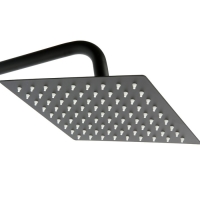 Душевая система ZEIN ZS-65BL, смеситель, троп. и ручная лейка квадрат, нерж. сталь, черный Душевая система ZEIN ZS-65BL, смеситель, троп. и ручная лейка квадрат, нерж. сталь, черный