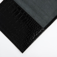 Обложка для паспорта, 5 карманов для карт, крокодил, цвет чёрный