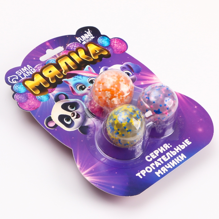 Антистресс сквиш мялка &laquo;Кругляшки&raquo;, с гидрогелем, набор 3шт, с гидрогелем