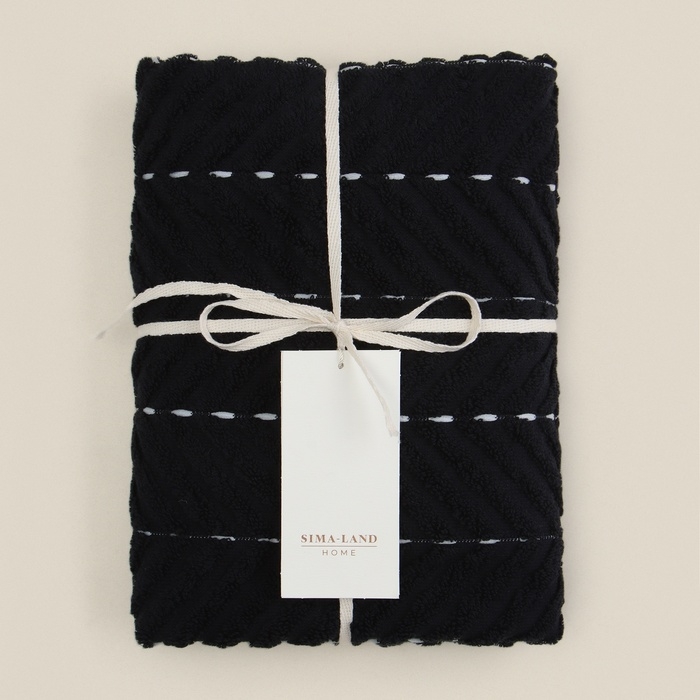 Коврик махровый SL HOME: Lines Коврик махровый SL HOME: Lines "Дарк Маре" 50х70 см, 100% хлопок, 750 г/м2