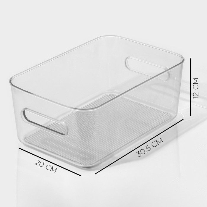 Контейнер для хранения LaDо́m, 30,5&times;20&times;12 см, цвет прозрачный