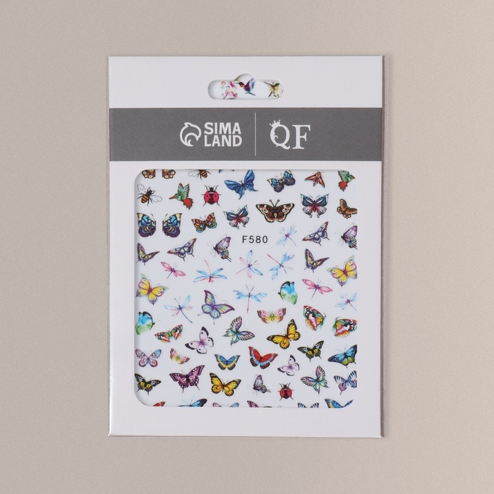 Наклейки для ногтей &laquo;Нежные бабочки&raquo;, разноцветные