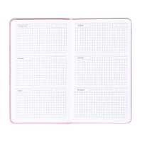 Планинг карманный недатированный 80 листов, 100х170мм, deVENTE.Elizabeth, твердая обложка кожзам с поролоном, хлястик, блок 70, розовый Планинг карманный недатированный 80 листов, 100х170мм, deVENTE.Elizabeth, твердая обложка кожзам с поролоном, хлястик, блок 70, розовый