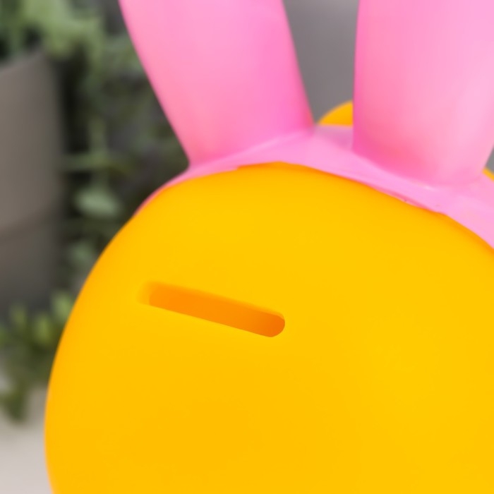 Копилка пластик "Уточка с заячьими ушками" МИКС 13х13х23 см