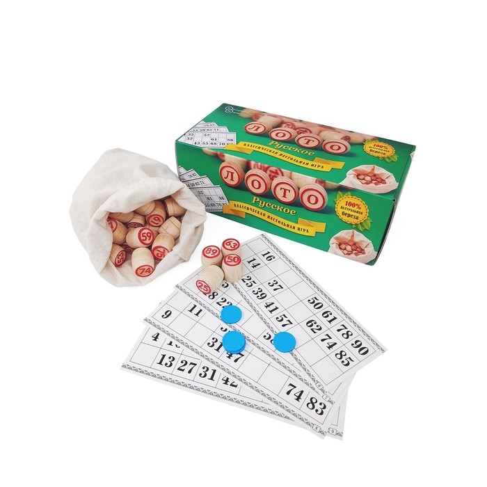 Настольная игра &laquo;Русское лото&raquo; в картонной коробке