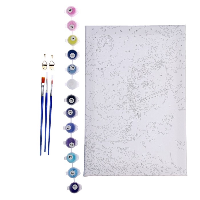 Картина по номерам на холсте с подрамником «Пантера в ночи» 20х30 см Картина по номерам на холсте с подрамником «Пантера в ночи» 20х30 см