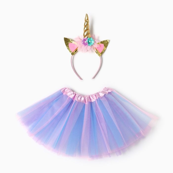 Набор для фотосессии Крошка Я Набор для фотосессии Крошка Я "Единорог": юбка трехслойная и ободок, 17 см