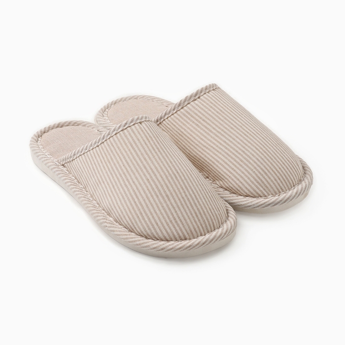 Тапочки женские, размер 38-39, цвет бежевый Тапочки женские, размер 38-39, цвет бежевый