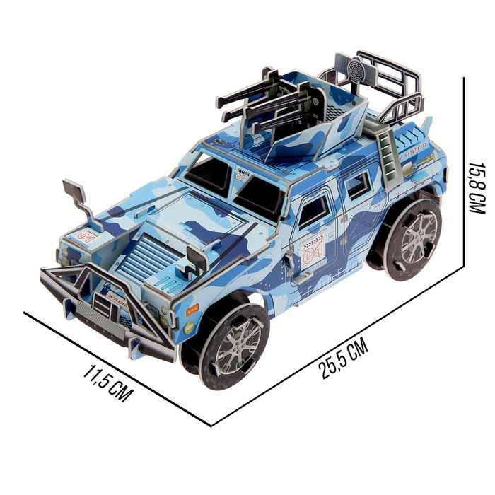 Конструктор 3D «Военный джип», 84 детали Конструктор 3D «Военный джип», 84 детали