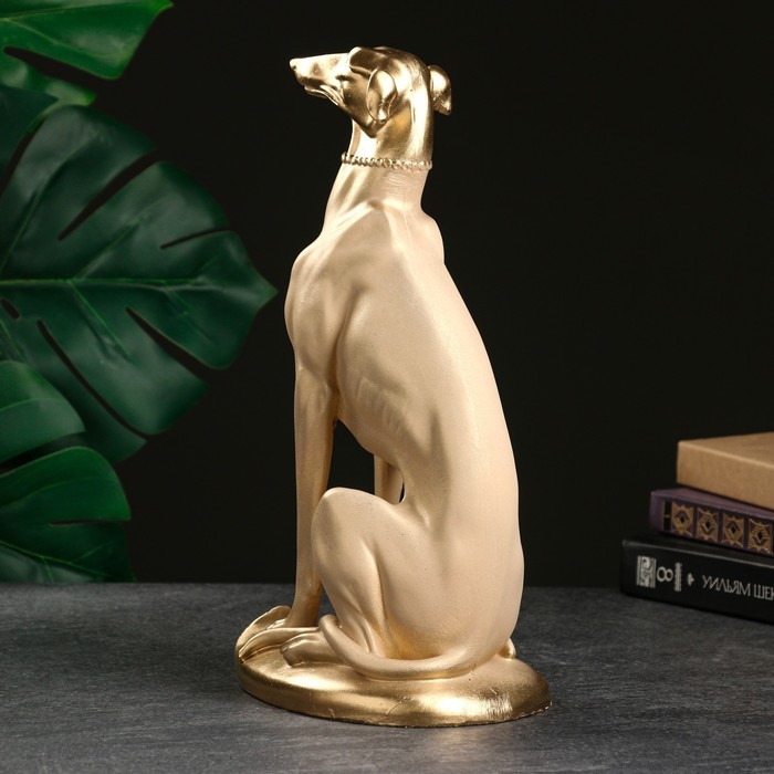 Фигура "Собака Лорд" слоновая кость, 35х20х15см