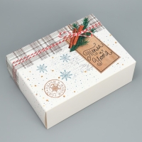 Коробка подарочная новогодняя складная &laquo;Тепла и уюта&raquo;, 22 х 30 х 10 см, Новый год