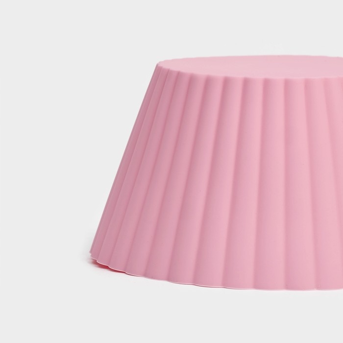 Форма для выпечки Доляна «Круг. Риб», силикон, 10,5×6 см, цвет розовый Форма для выпечки Доляна «Круг. Риб», силикон, 10,5×6 см, цвет розовый