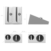 Точилка металлическая 2 отверстия Erich Krause FERRO PLUS, алюминий, отверстия диаметром 8 мм и 11 мм Точилка металлическая 2 отверстия Erich Krause FERRO PLUS, алюминий, отверстия диаметром 8 мм и 11 мм