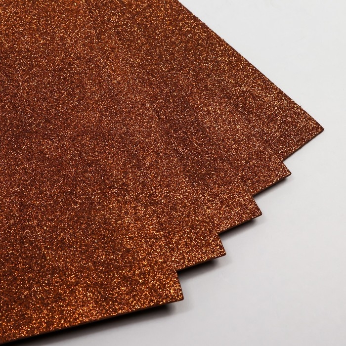 Фоамиран Фоамиран "Шоколадный блеск" 2 мм формат А4 (набор 5 листов)