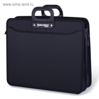 Портфель пластиковый А3 BRAUBERG "Портфолио", 470 х 380 х 130 мм, 3 отделения, на молнии, чёрный Портфель пластиковый А3 BRAUBERG "Портфолио", 470 х 380 х 130 мм, 3 отделения, на молнии, чёрный