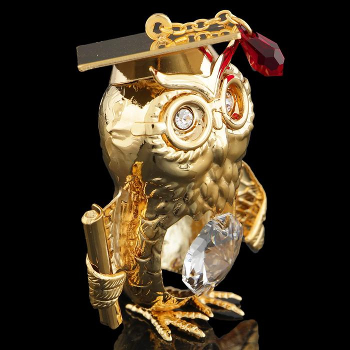 Сувенир &laquo;Сова&raquo;, 4,5&times;3,5&times;5,5 см, с кристаллами