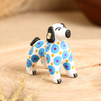 Дымковская игрушка "Собака синяя" 7 см Дымковская игрушка "Собака синяя" 7 см