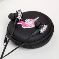 Подарочный набор: наушники вакуумные и кейс для наушников &laquo;Единорог&raquo;, модель VBT - 1,25