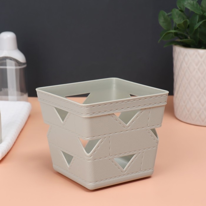 Органайзер для хранения косметических принадлежностей, 10 &times; 10 &times; 9 см, цвет МИКС