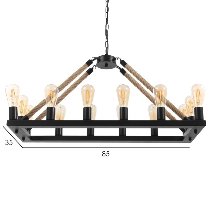 Люстра "Герда" 14хЕ27 40Вт черный 85х35х40см BayerLux