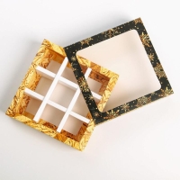 Коробка под 9 конфет с ячейками «Снежинка» 14,5 х 14,5 х 3,5 см, Новый год Коробка под 9 конфет с ячейками «Снежинка» 14,5 х 14,5 х 3,5 см, Новый год