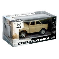 Машина металлическая УАЗ Hunter, инерция, 1:32, свет и звук, цвет бежевый Машина металлическая УАЗ Hunter, инерция, 1:32, свет и звук, цвет бежевый